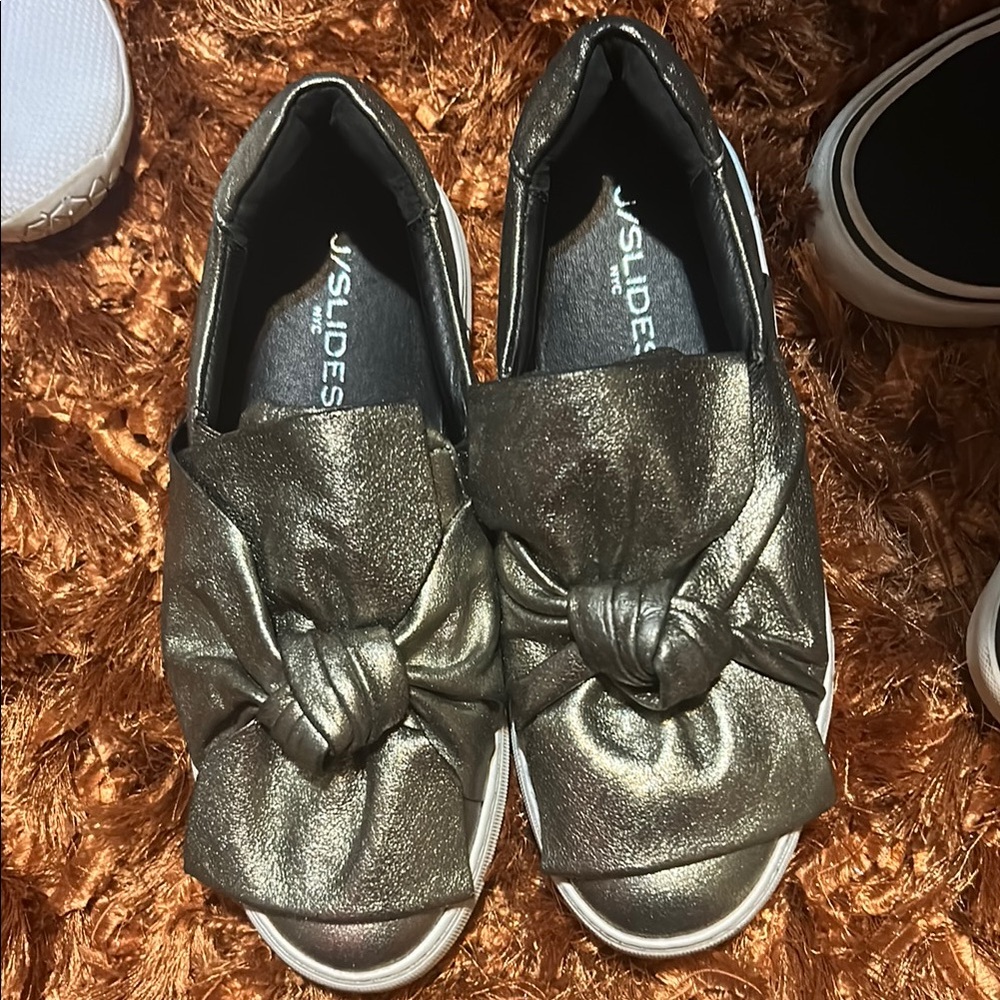 Kids Metallic Slip-On Shoes